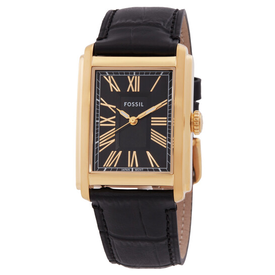 Fossil Carraway Quartz Black Dial Watch FS6091 796483669024