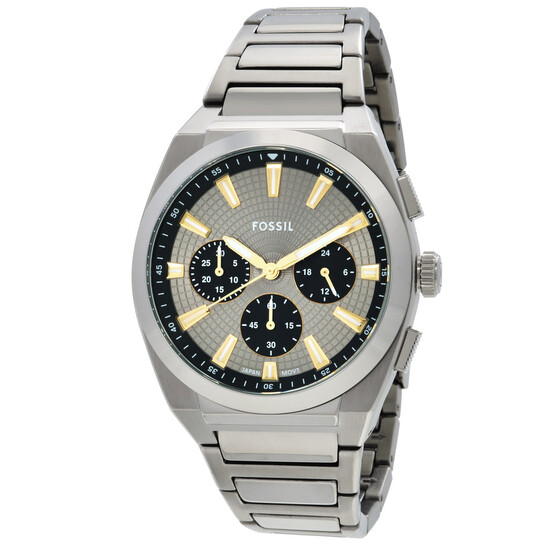 Fossil Gold and Gray Chronograph Watch FOSSIL Fenmore Mens Multifunction Watch, Two-Tone Gold  main image 3