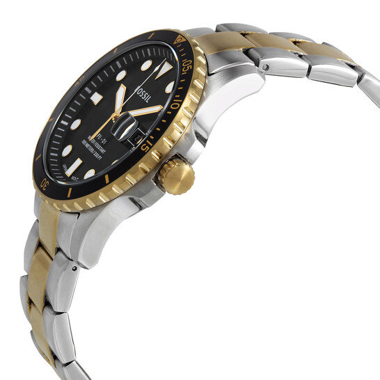 Fossil FB-01 Quartz Black Dial Two-tone Men's Watch FS5653