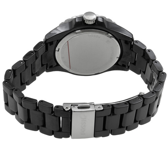 Fossil FB-01 Quartz Crystal Black Dial Ceramic Band Ladies  display picture 2