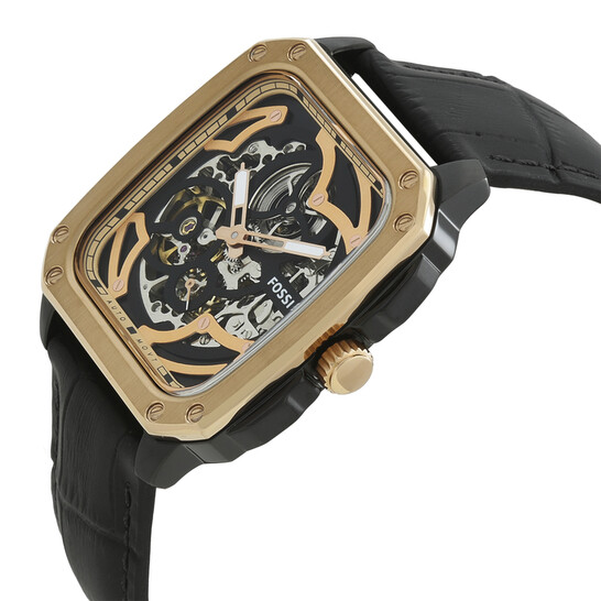 Fossil Inscription Automatic Black Skeleton Dial Men's Watch BQ2572 - 546x546 Image #2