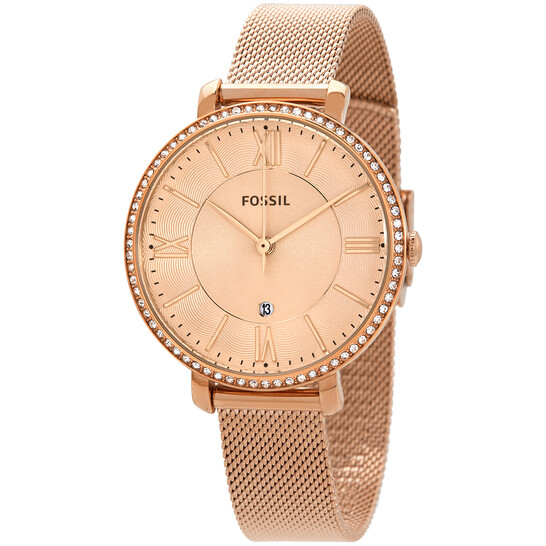 Fossil Jacqueline Quartz Rose Dial Rose Gold-tone Ladies  display picture 1