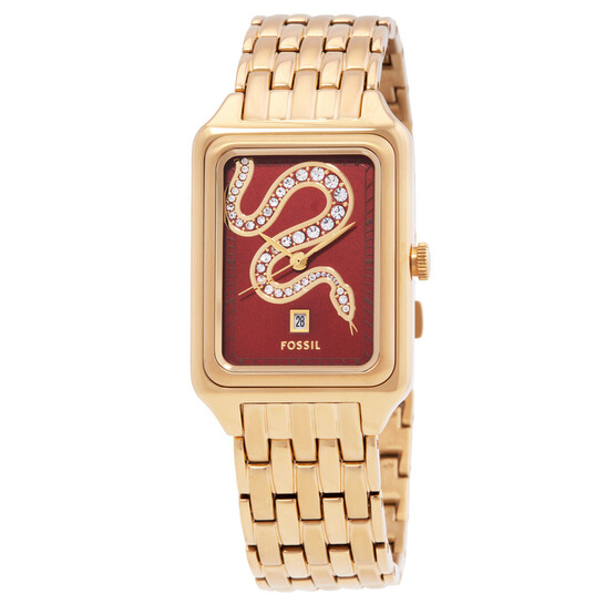 Fossil Raquel Quartz Red Dial Ladies Watch ES5379