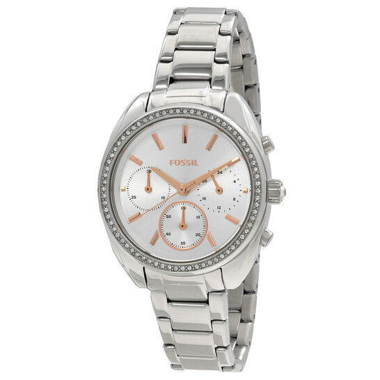 Fossil Silver Chronograph Watch with Crystal Bezel Relic by Fossil ZR15801 Crystal Bezel Chronograph Watch New  main image 4