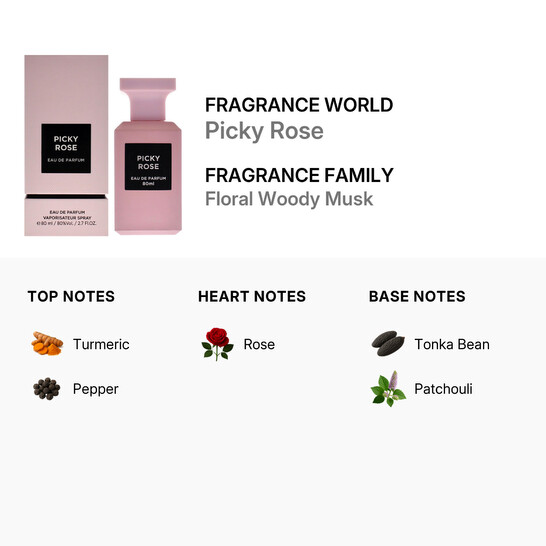 Fragrance World Ladies Picky Rose EDP Spray 2.7 oz Fragrances