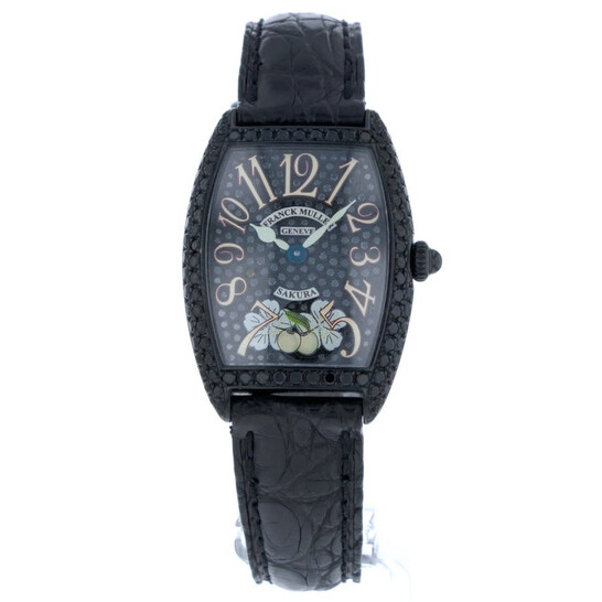 Franck Muller Cintree Curvex Quartz Diamond Black Dial Unisex