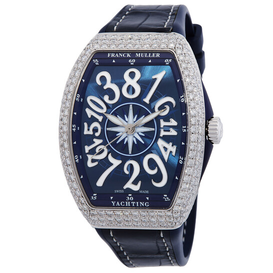 Franck Muller Vanguard Automatic Diamond Blue Dial Ladies Watch V