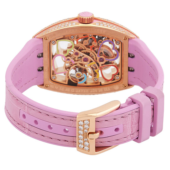 Franck Muller Vanguard Heart Skeleton Hand Wind Diamond Ladies