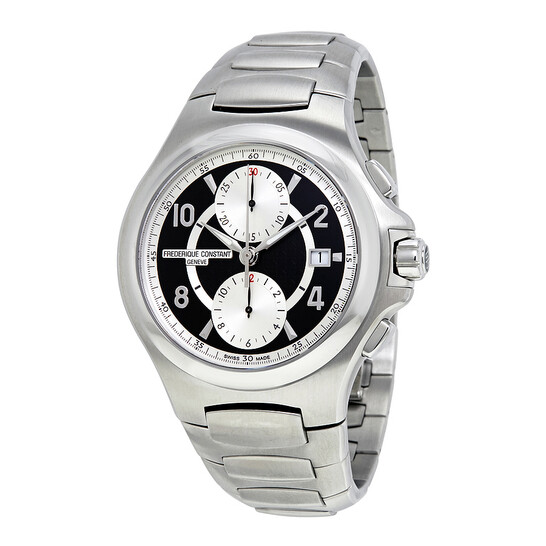 Frederique Constant Automatic Black and Silver Dial Men's Watch FC-393ABS4NH6B - 546x546