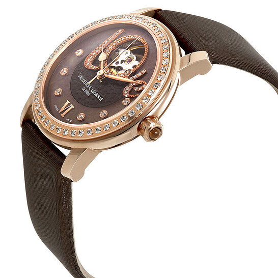 Frederique Constant Automatic Brown Dial Leather Ladies Watch FC-310CLHB2PD4 - 546x546 Image #2