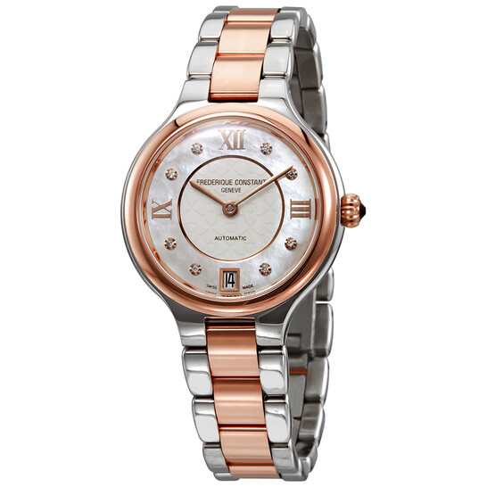 Frederique Constant Classics Delight Automatic MOP Diamond Ladies Watch 306WHD3ER2B - 546x546