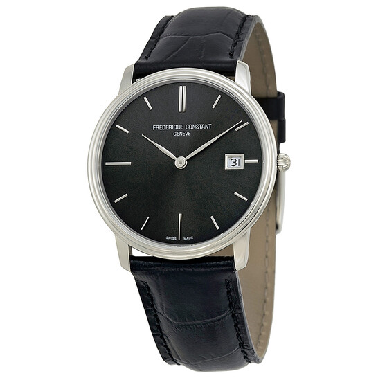 Frederique Constant Slim Line Black Sunray Men's Watch FC