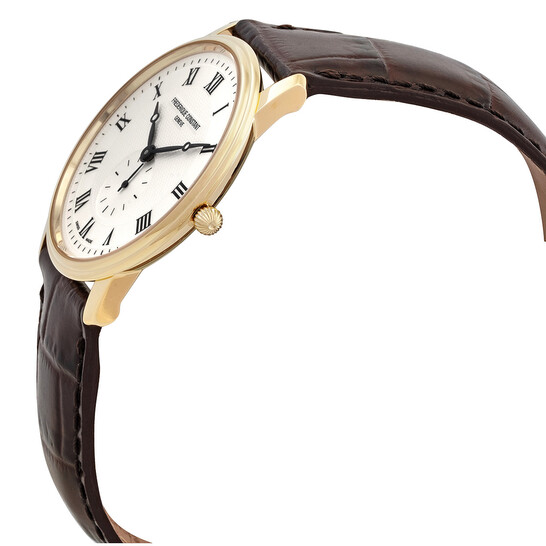 Frederique Constant Slim Line Silver Dial Gold-Plated Unisex