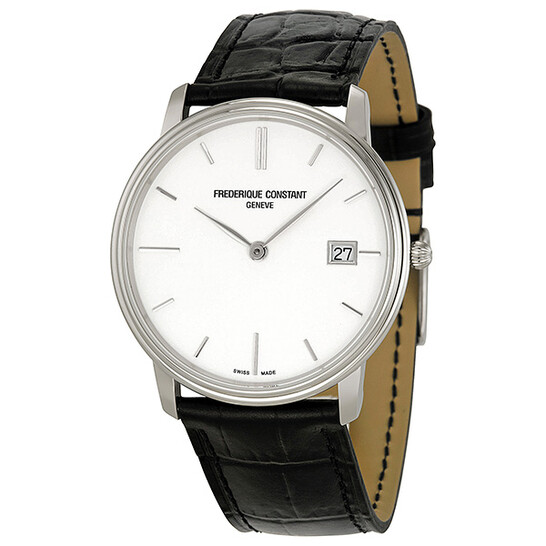 時計 FREDERIQUE CONSTANT 220NW4S6B 37mm Frederique Constant Slim Line White Dial Men's Watch