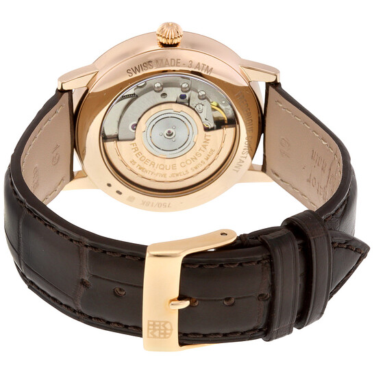 Montre Homme Frederique Constant Geneve Slim Line - Cadran Lin Blanc, Plaqué Or