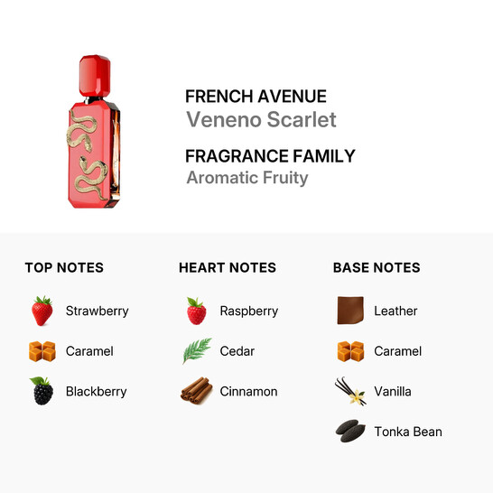 French Avenue Unisex Veneno Scarlet EDP 3.4 oz Fragrances