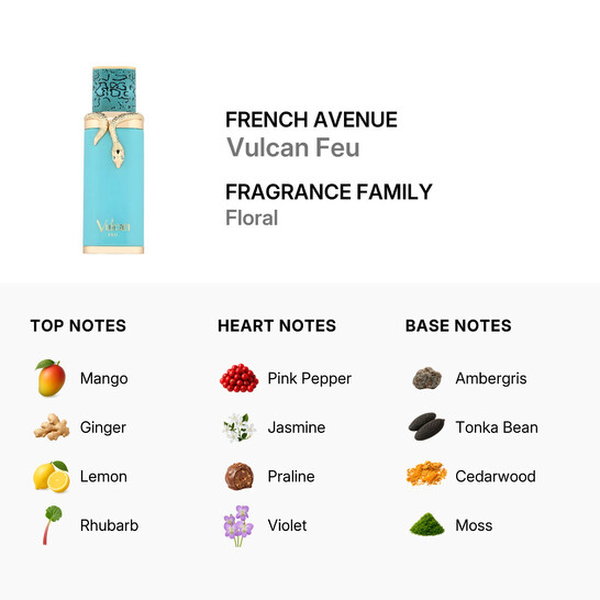 French Avenue Unisex Vulcan Feu EDP Spray 3.38 oz Fragrances