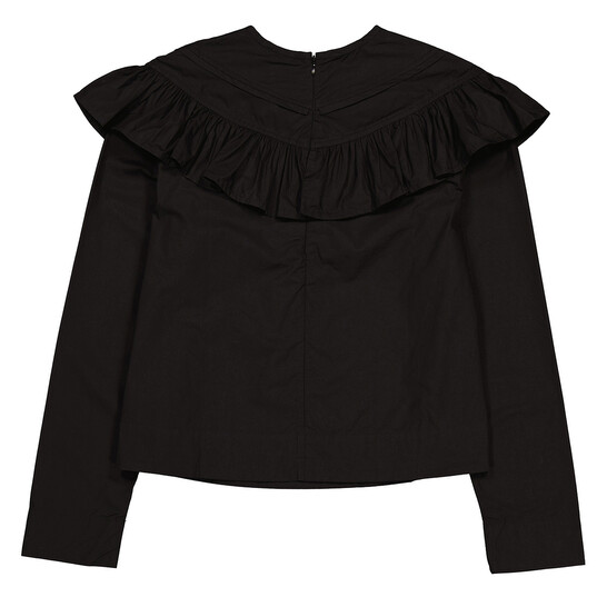 【GANNI】COTTON POPLIN RUFFLE ブラウス Ganni Ruffle Blouse – Two Skirts