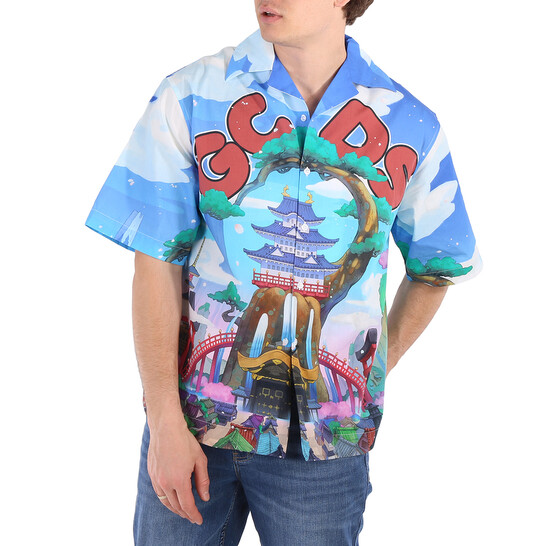Gcds Men's One Piece Land Of Wano Graphic Bowling Shirt