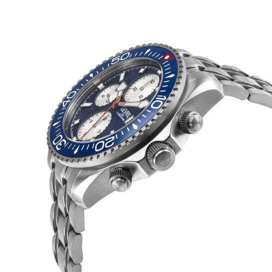 Gevril Hudson Yards Chronograph Automatic Blue Dial Men's Watch