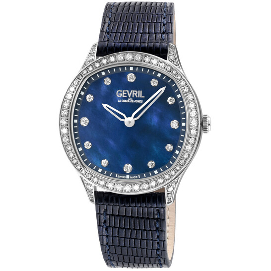 Gevril Morcote Diamond Mother of Pearl Dial Ladies Watch