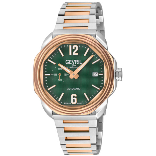 Gevril Roosevelt Automatic Green Dial Men's Watch 46522B