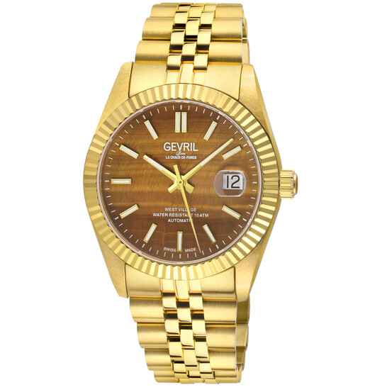 Gevril West Village Automatic Brown Dial Men's Watch 48973B