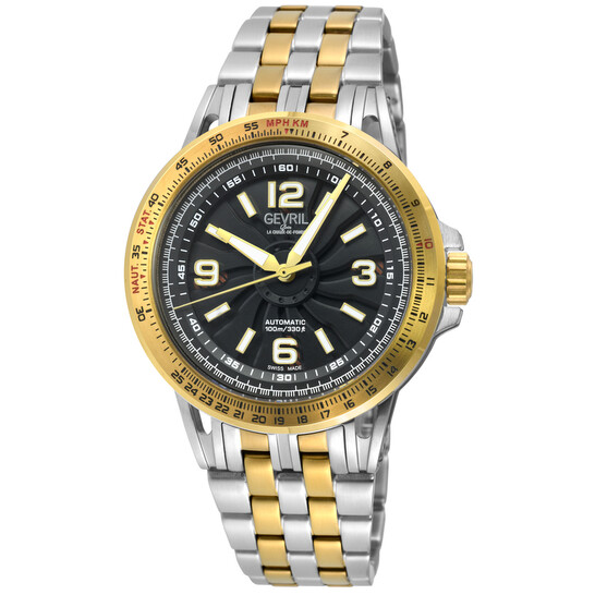 Gevril Wind Master Automatic Black Dial Men's Watch 49303B