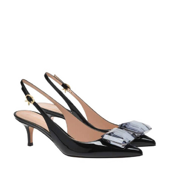Gianvito Ross Jaipur Sling 55 Pointed Toe Slingback Heels, Brand Size 36 (US Size 6) Gianvito Ross Jaipur Sling 55 Pointed Toe Slingback Heels, Brand Size 36 (US Size 6) - 546x546 Image #2