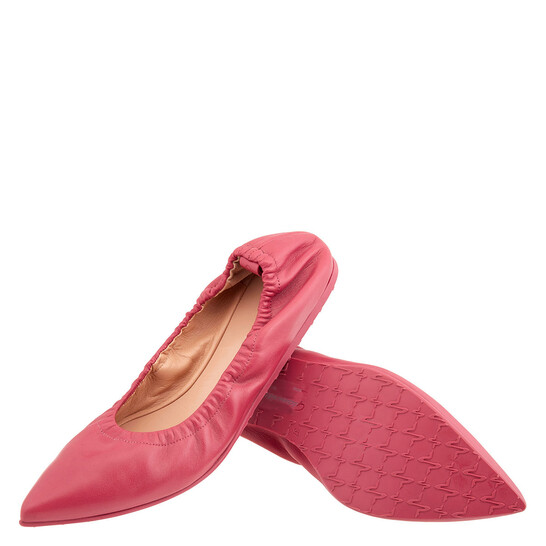 Gianvito Rossi Ladies Hibiscus Alina Ballerina Nappa Flats