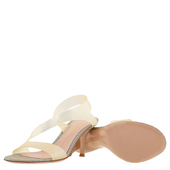 Gianvito Rossi Metropolis 70 Plexi Sandals, Brand Size 36.5