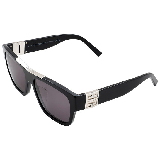 Givenchy Dark Grey Square Unisex Sunglasses GV40006U 01A 58  display picture 2