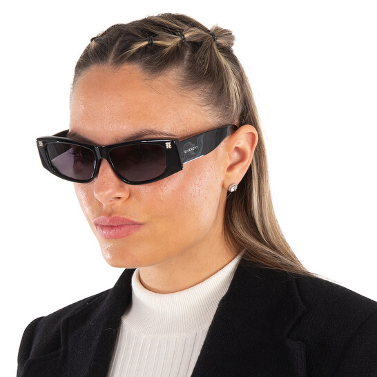 Givenchy Grey Rectangular Ladies Sunglasses GV40048F 01A 56