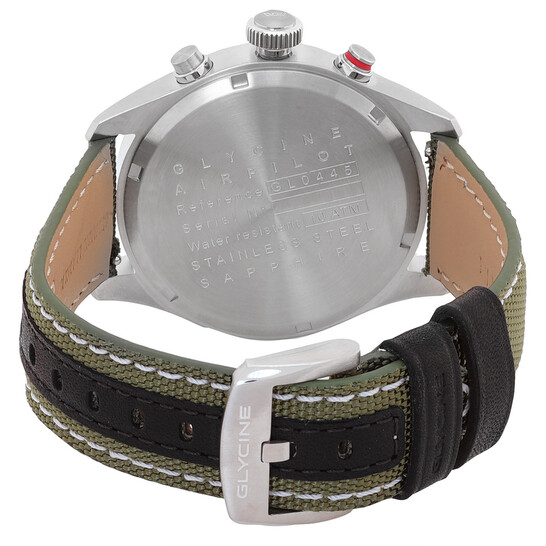 Glycine Airpilot Chrono 44 Chronograph Quartz Green Dial Men's Watch GL0445 - 546x546 Image #3