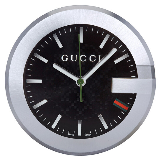GUCCI グッチ Gクロック YC210006 置き時計 Gucci Black Diamond Pattern Dial Table Clock YC210006 - Jomashop