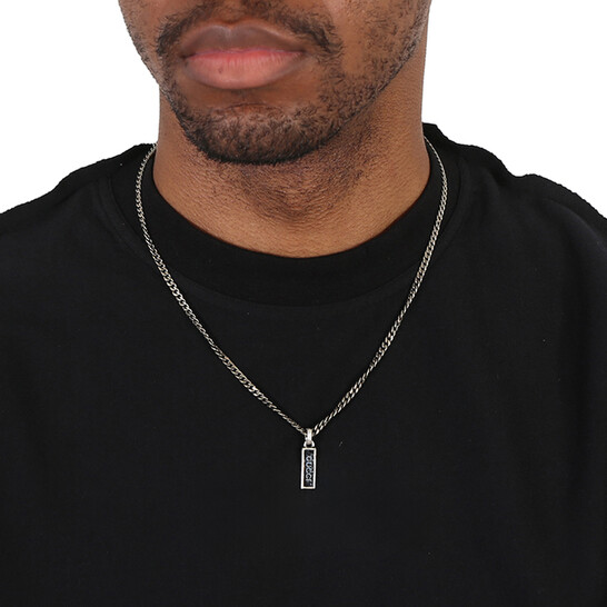 Gucci Black Enamel Pendant in sterling silver YBB678714003