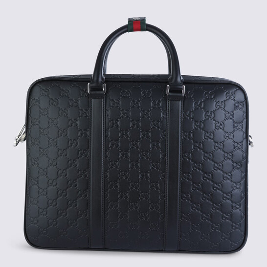 Gucci Black Leather Top Handle Bag 850222AAFOM1053 - Handbags