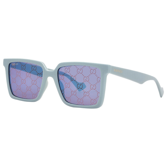 Gucci Blue Logo Square Men's Sunglasses GG1540S 003 55