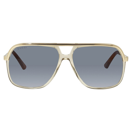 Gucci Blue Rectangular Unisex Sunglasses GG0200S 004 57 - 546x546 Image #2