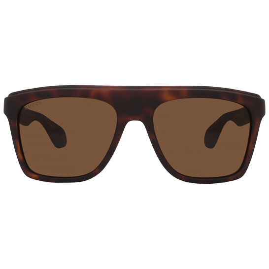 Gucci Brown Browline Men's Sunglasses GG1570S 002 57