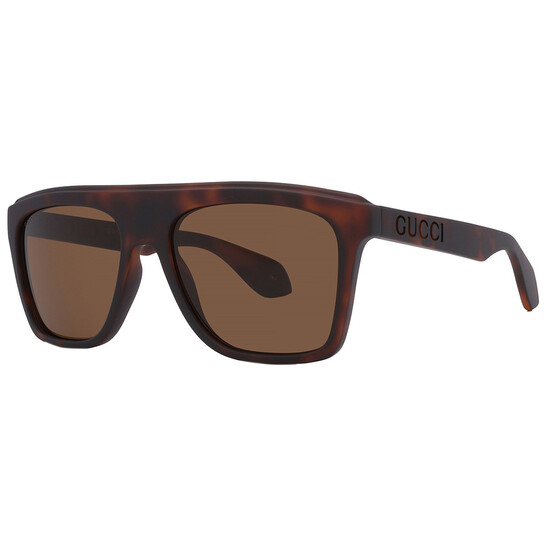 Gucci Brown Browline Men's Sunglasses GG1570S 002 57