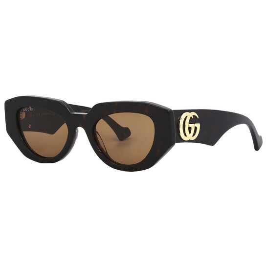 Gucci Brown Geometric Ladies Sunglasses GG1421S 002 51