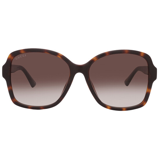Gucci Brown Gradient Butterfly Ladies Sunglasses GG0765SA Gucci Brown Gradient Butterfly Ladies Sunglasses GG0765SA