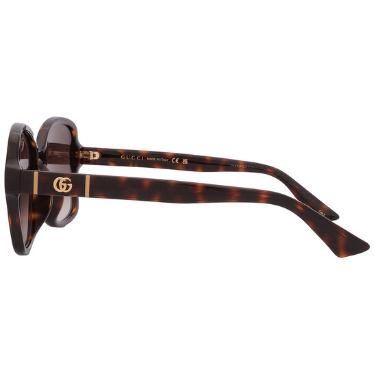 Gucci Brown Gradient Butterfly Ladies Sunglasses GG0765SA 003 57