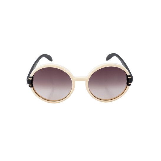 NEW Gucci Brown Gradient Round Women\'s Sunglasses Gucci Brown Gradient Round Ladies Sunglasses GG1067S 003 58  main image 3