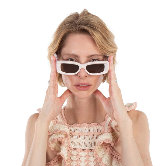 Gucci Brown Rectangular Ladies Sunglasses GG1528S 003 53