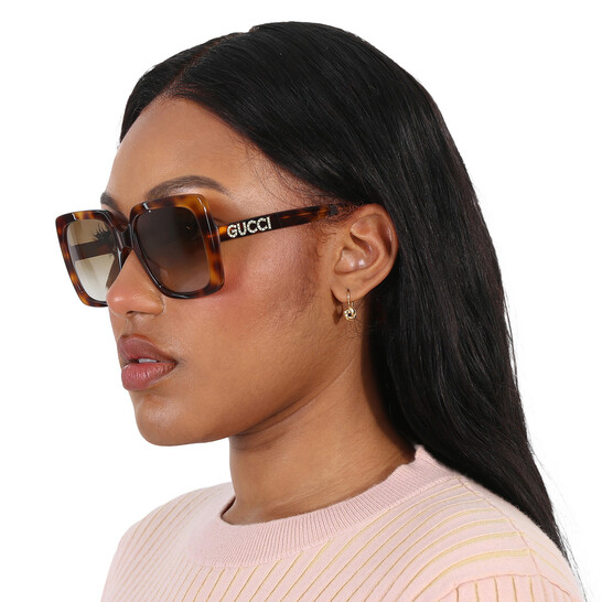 Gucci Brown Shaded Square Ladies Sunglasses GG0418S 003 54  display picture 1