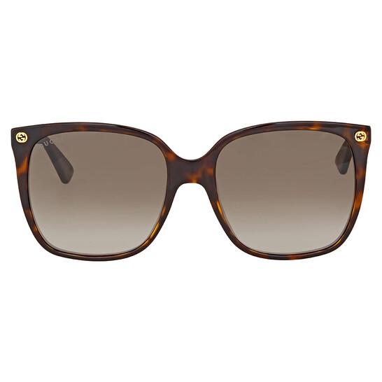 Gucci Brown Cat Eye Ladies Sunglasses GG0022S 003 57