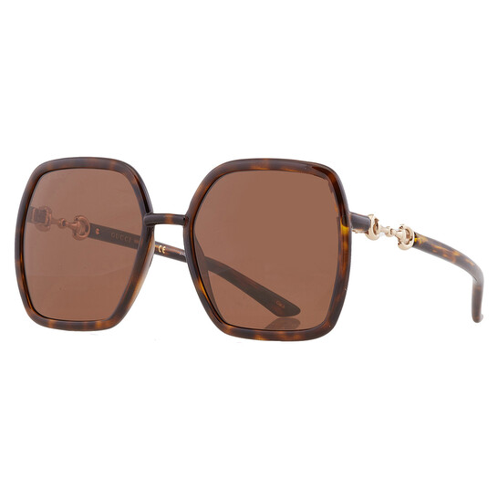 Gucci Brown Square Ladies Sunglasses GG0890S 002 55 