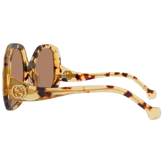 Gucci Brown Square Ladies Sunglasses GG1235S 002 55  display picture 1